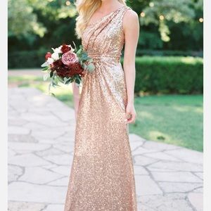 REVELRY STARLA SEQUIN DRESS // ROSE GOLD